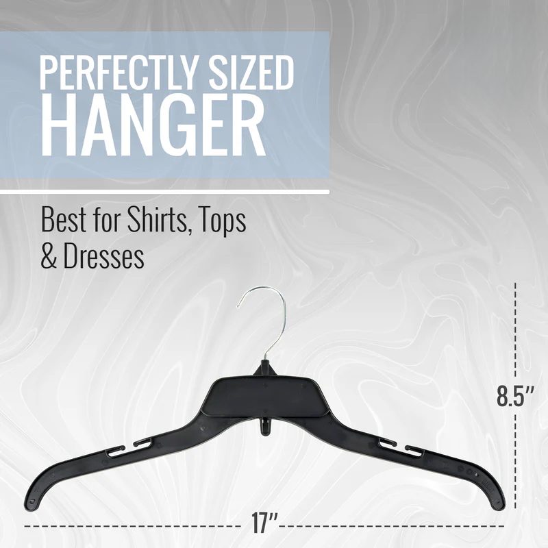 17" New Heavy Duty Top Black Hanger - Image 2